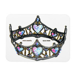Rainha do ímã de prata do branco da tiara da cor