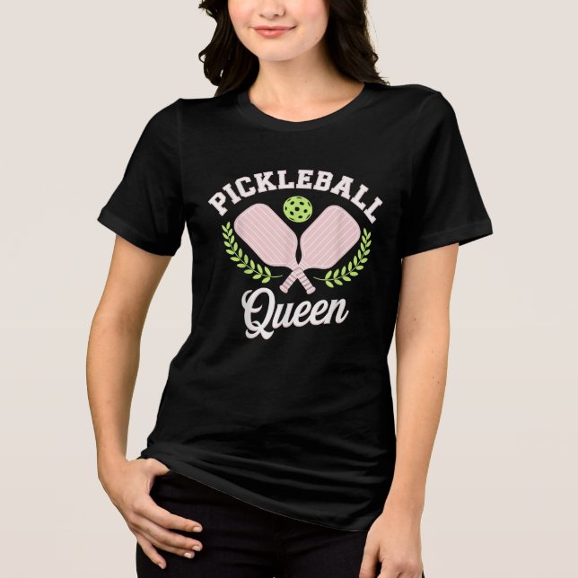 Rainha do Pickleball Jogadora Divertida de Pickleb (Frente)