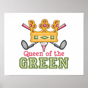 Rainha do poster verde do golfe para ela
