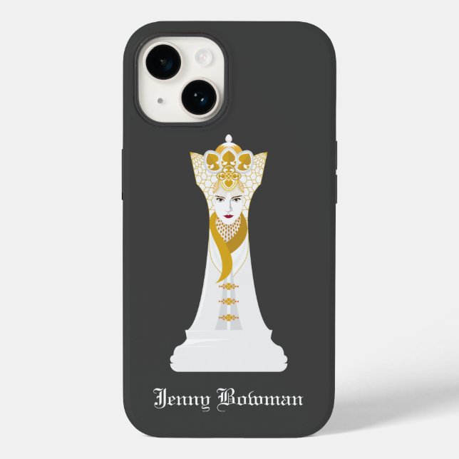 Rainha do xadrez / Nome personalizado Case-Mate iP (Verso)