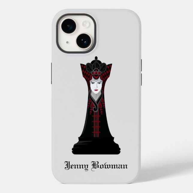 Rainha do Xadrez Preta / Nome Personalizado iP do  (Verso)