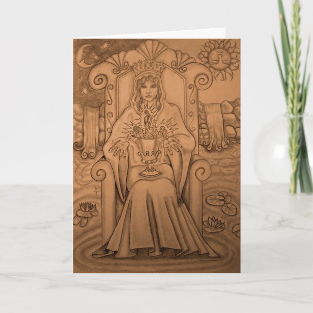 Rainha dos copos - cartão de Tarot (Frente)