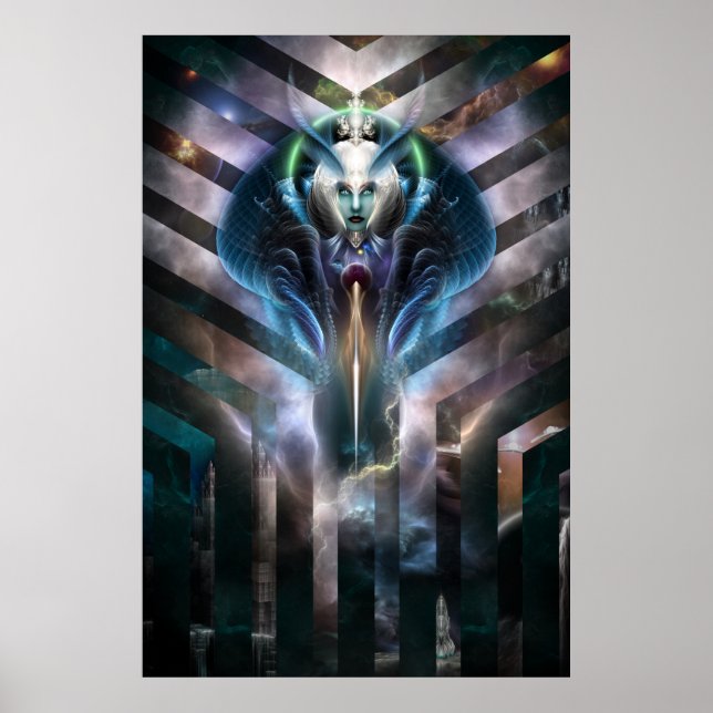 Rainha Eetérea Do Arquivamento De Galáxias Poster (Frente)