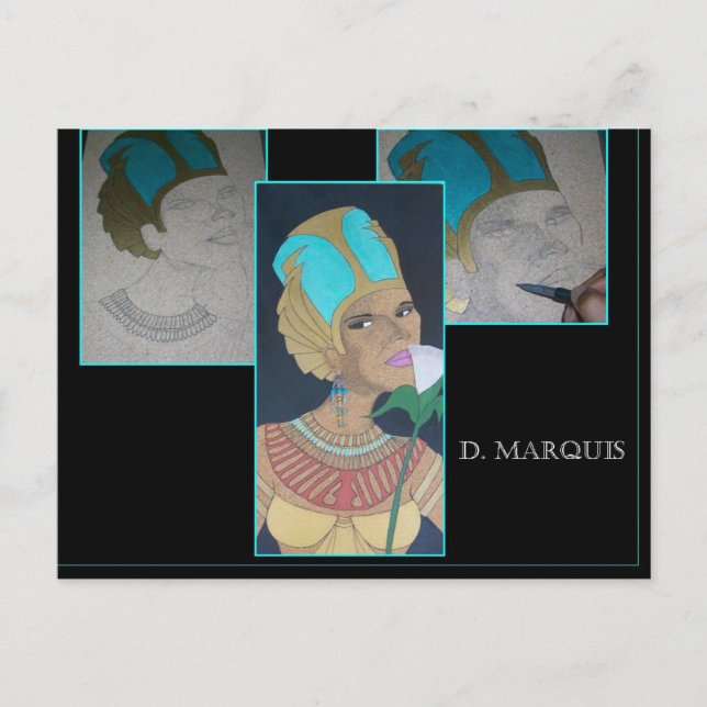 RAINHA EGÍPCIA NO CARTÃO POSTAL DE MADEIRA (Frente)