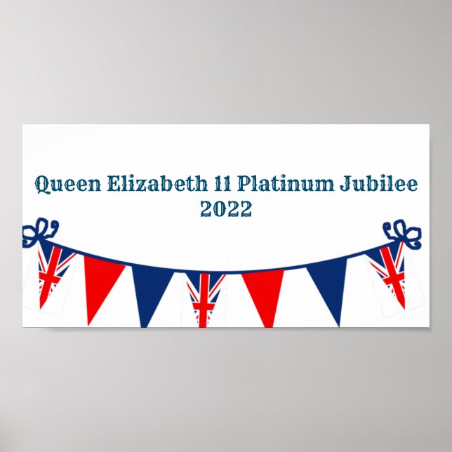 Rainha Elizabeth 11 Poster Platinum Jubilee (Frente)