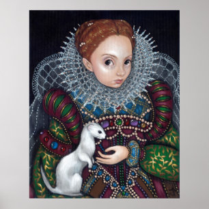 Rainha Elizabeth e Impressão de Arte Ermine