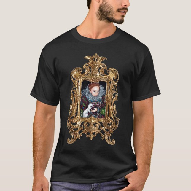 Rainha Elizabeth e uma camisa quadro arminho (Frente)