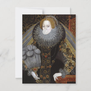 Rainha Elizabeth I soprando uma pastilha branca