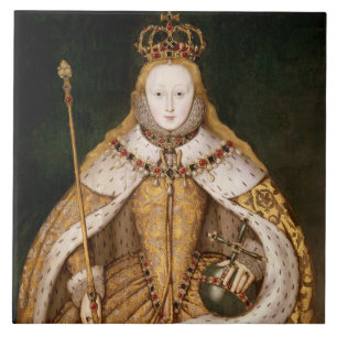 Rainha Elizabeth mim em vestes da coroação