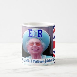 Rainha Elizabeth Platinum Jubilee - caneca comemor