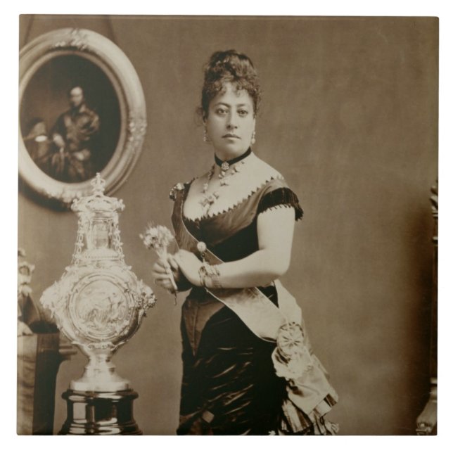 Rainha Emma (1836-85) (fotografia do sepia) (Frente)