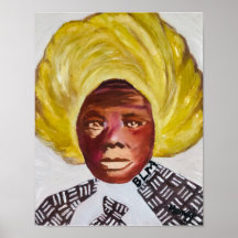 Rainha Harriet Tubman 11x14 Poster branco