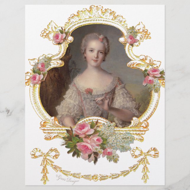 Rainha Jovem Marie Antoinette Cartões de Rosas Ros (Frente)