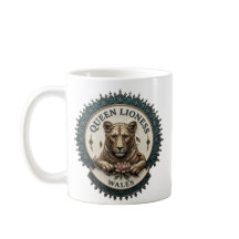 Rainha Leoa. Caneca de Café do País de Gales
