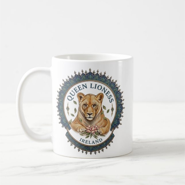Rainha Leoa. Caneca de Café Irlanda (Esquerda)