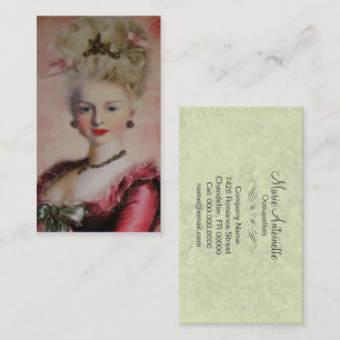 Rainha Marie Antoinette - cartão de visita