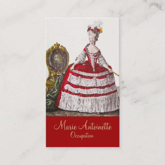 Rainha Marie Antoinette ~ Cartão de visita (Frente)