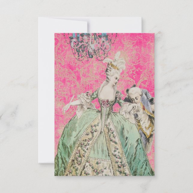 Rainha Marie Antoinette - Convites / RSVP (Frente)