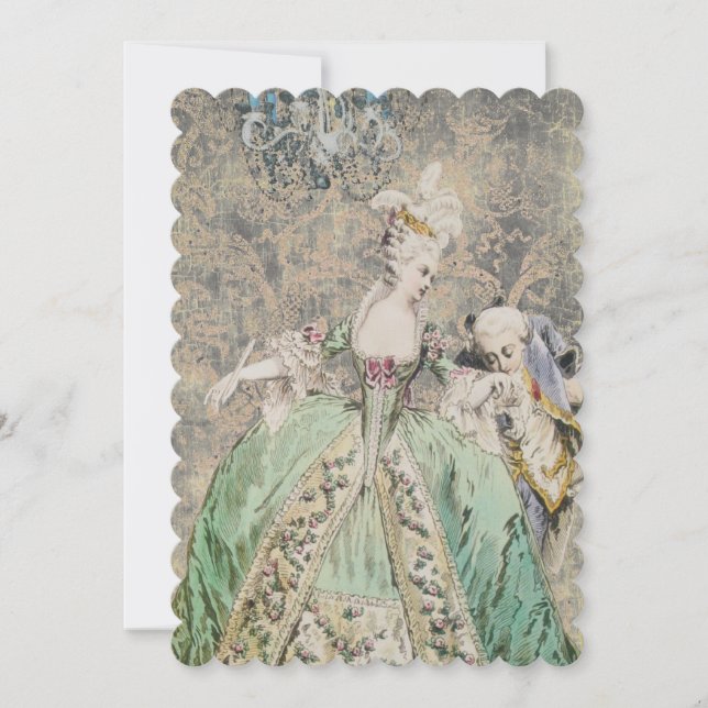Rainha Marie Antoinette - Convites / RSVP (Frente)