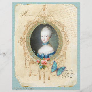 Rainha Marie Antoinette na Impressão da borboleta