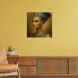 Rainha Nefertiti Poster - Retrato Real Egípcio