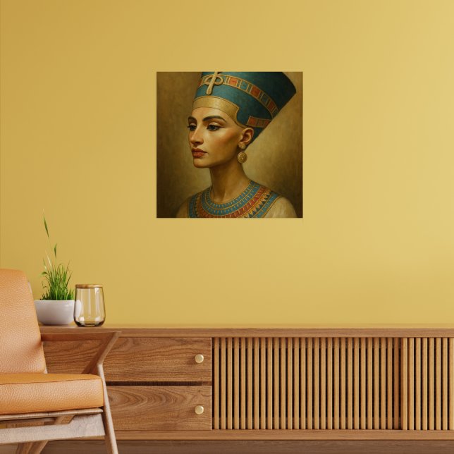 Rainha Nefertiti Poster - Retrato Real Egípcio (Sala de Estar 2)
