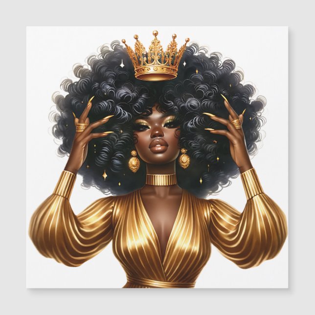 Rainha negra melanina Sista beleza afro-americana (Frente)