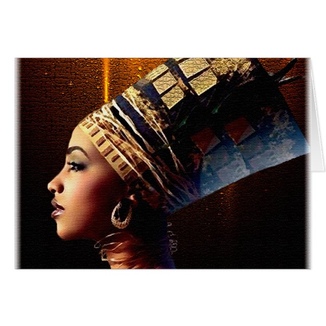 Rainha Núbia Egípcia • Cartões de Saudação (Frente Horizontal)