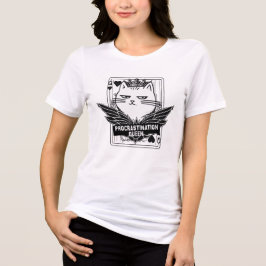 Rainha Procrastinada - Camiseta Gato Preguiçosa En