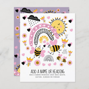 Rainhas Bees Bonitas BFF, Menina, Presentes Rosa