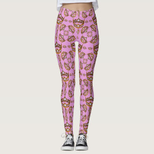 Rainhas Corações Douradas Coroa Tiaras leggings li