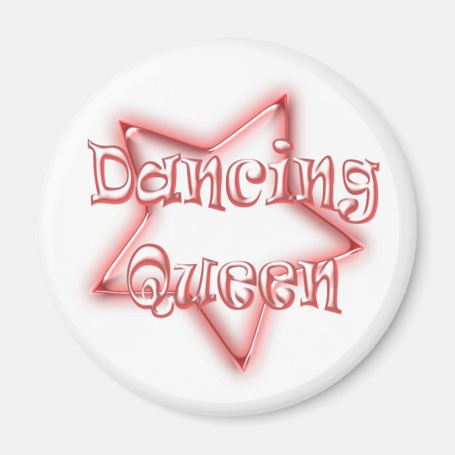 Rainhas Dançando Imã de geladeira Rosa (Frente)