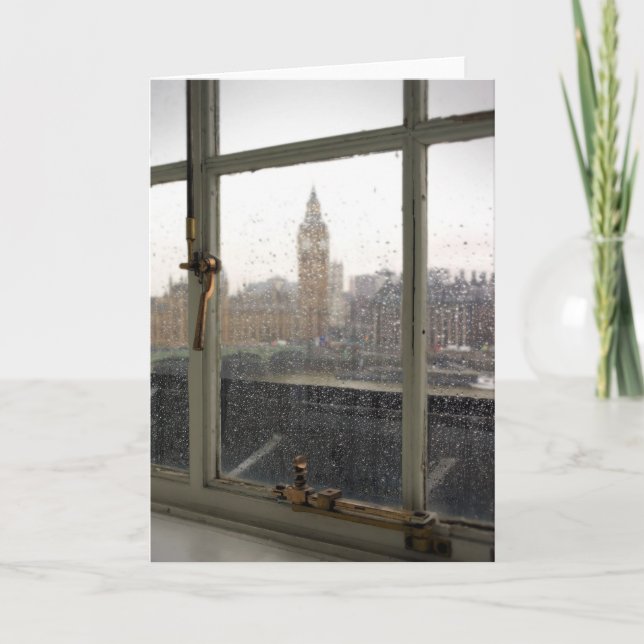 Rainy Day View sobre Big Ben - Cartão Saudável de  (Frente)