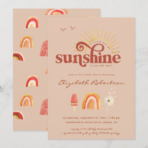Raio de Sol Convite de Chá de Bebê Boho