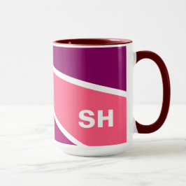 Raios Coloridos, canecas de monograma personalizad