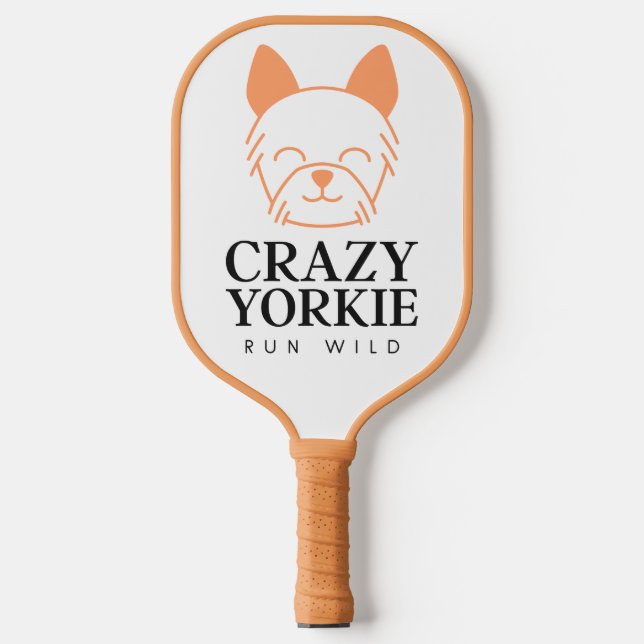 Raios de Yorkie Loucos Remem Paddle de Pickleball  (Front)