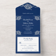 Raios Florais Elegantes no Casamento Azul Marinho
