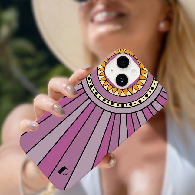 Raios solares Retro Rumos solares Monogramas perso (Criador carregado)