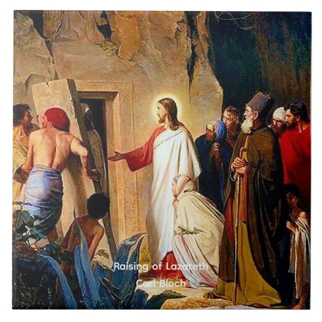 Raising de Lazarus, Carl Bloch, (Frente)