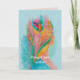 Raízes De Força No Cartão De Saudação Inspiraciona