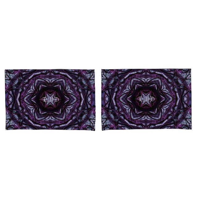 Raízes de Mandala Misteriosa Flores Roxo Magenta (Frente - conjunto)
