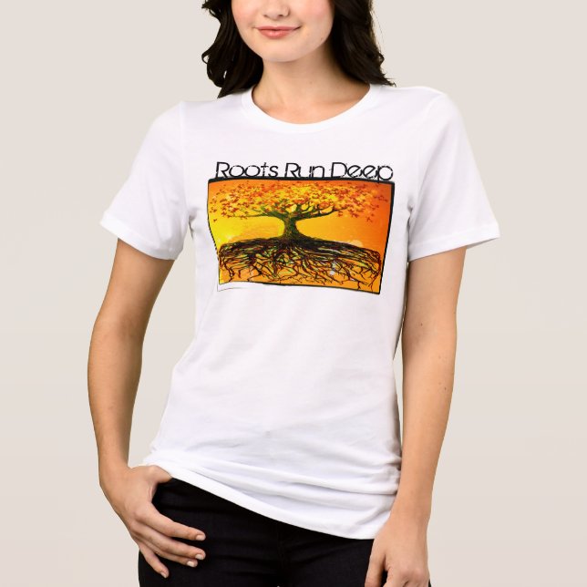 Raízes usam camiseta orgânica profunda (Frente)