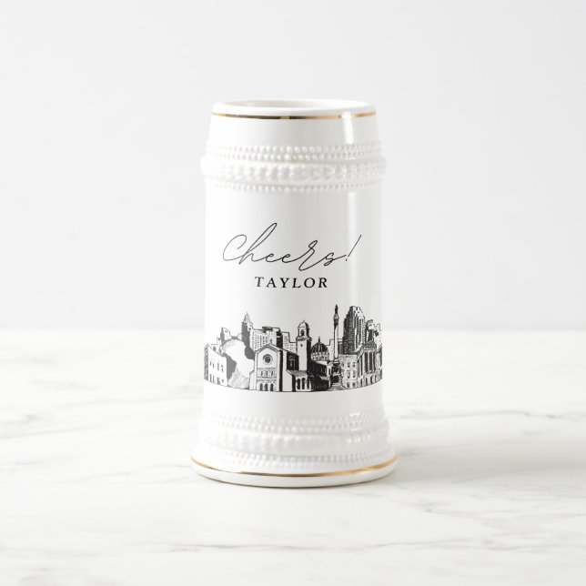 Raleigh Personated Skyline Beer Caneca de cerveja (Centro)