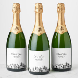 Raleigh Wedding Champagne Label