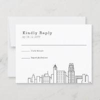 Raleigh Wedding | RSVP Skyline Estilizado