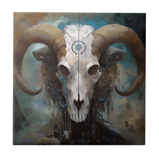 Ram Skull Surreal Fantasy Art (Frente)