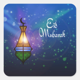 Ramadã Lanterna Mágica - Etiqueta de Saudação Eid