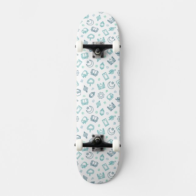 Ramadan Doodles Skateboard (Frente)