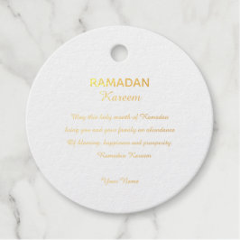 Ramadan Kareem Gold Foil Favor Tags | Islamic Part