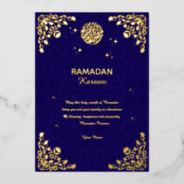 Ramadan Kareem Gold Foil Islamic Invitation